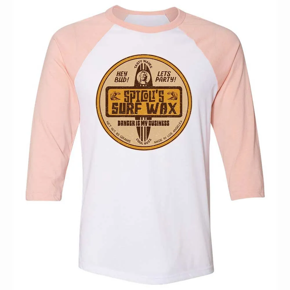 Unisex 3/4 Baseball Tee - Q3DE6R3Z - White/Heather Peach - 5