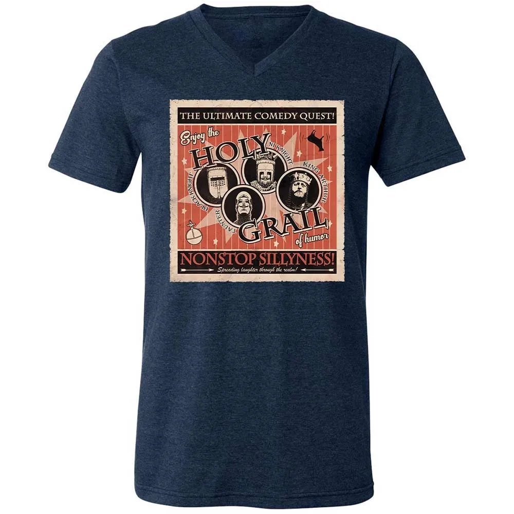 Unisex V-Neck T-Shirt - WCD7Z3N3 - Heather Navy - 3