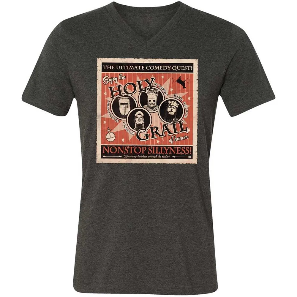 Unisex V-Neck T-Shirt - WCD7Z3N3 - Dark Grey Heather - 9