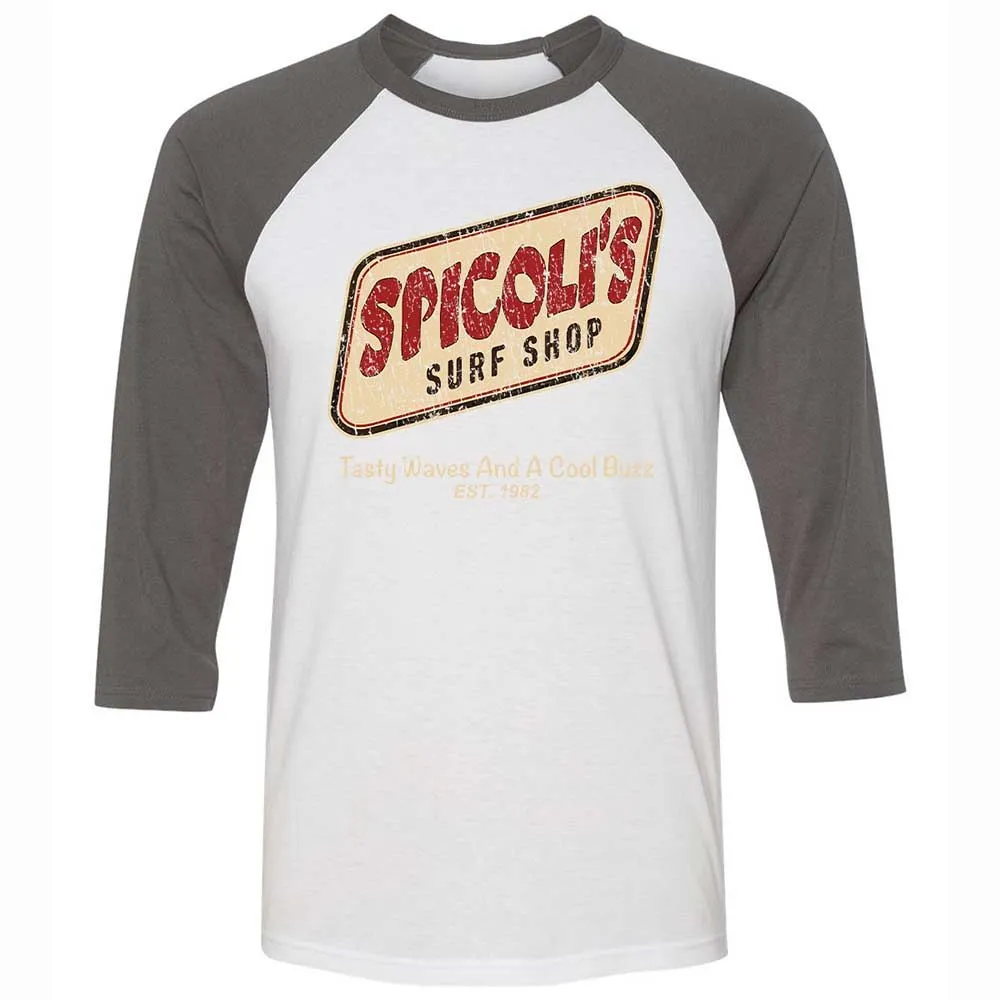 Unisex 3/4 Baseball Tee - ZUK9UQ7Q - White/Asphalt - 2