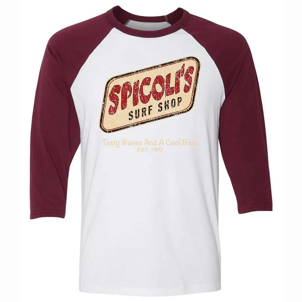 Unisex 3/4 Baseball Tee - ZUK9UQ7Q - White/Maroon - 7