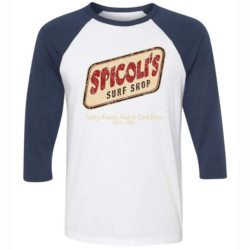 Unisex 3/4 Baseball Tee - ZUK9UQ7Q - White/Navy - 8