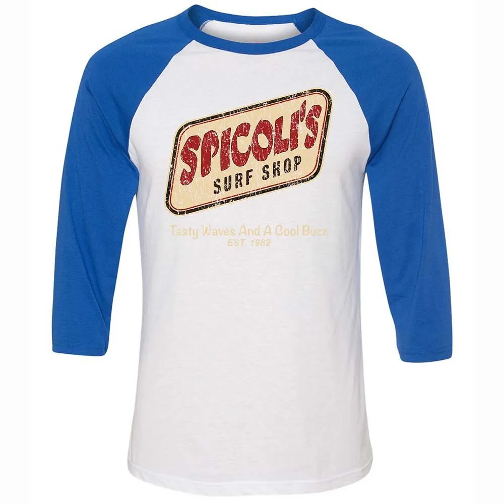 Unisex 3/4 Baseball Tee - ZUK9UQ7Q - White/True Royal - 10
