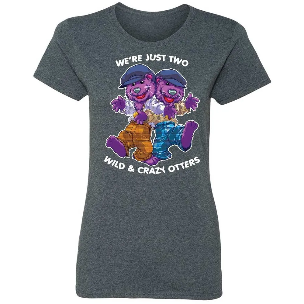 Two wild & crazy otters - Dark Heather - 6
