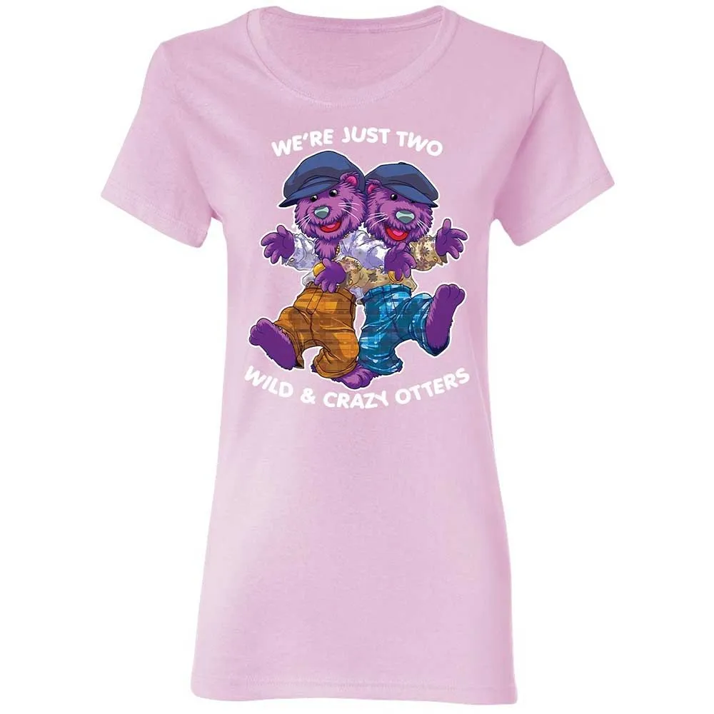 Two wild & crazy otters - Light Pink - 8