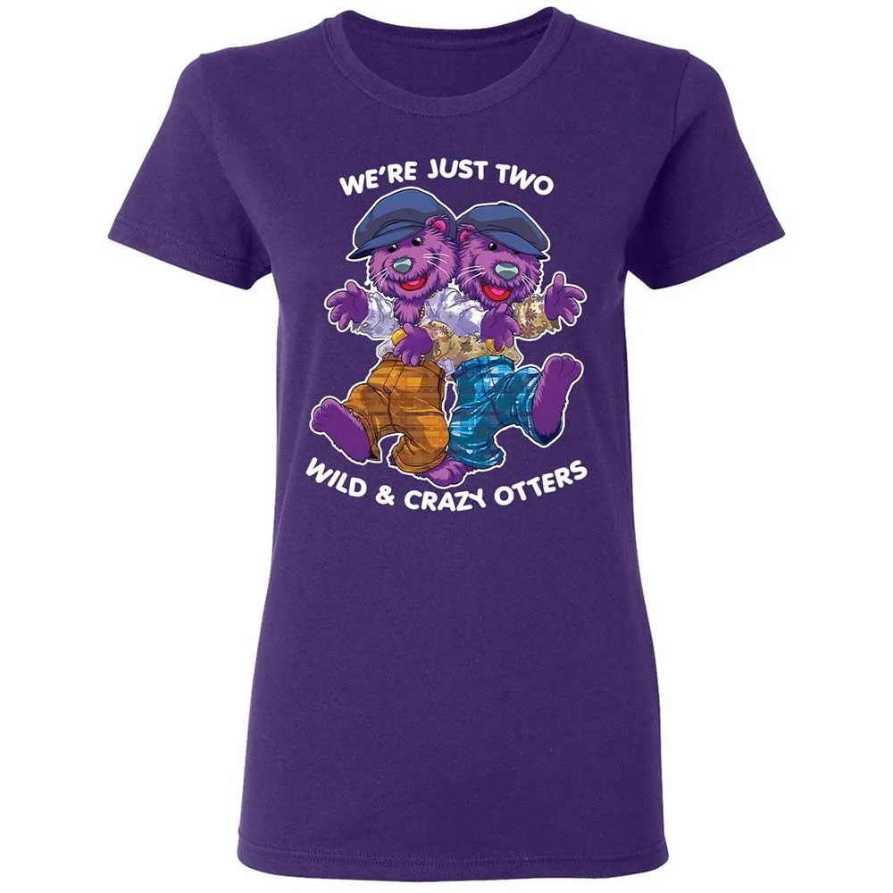Two wild & crazy otters - Purple - 10