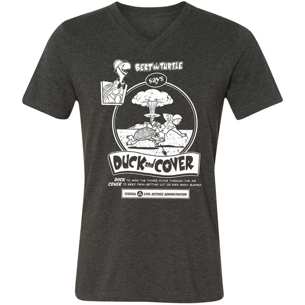 Unisex V-Neck T-Shirt - 2VA6L91B - Dark Grey Heather - 9