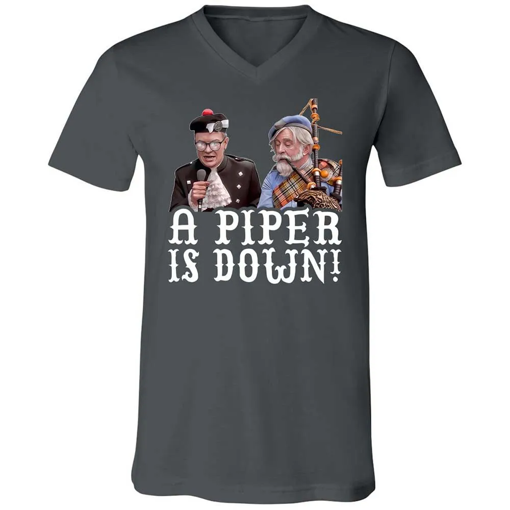 Unisex V-Neck T-Shirt - DAH4F6GJ - Asphalt - 13