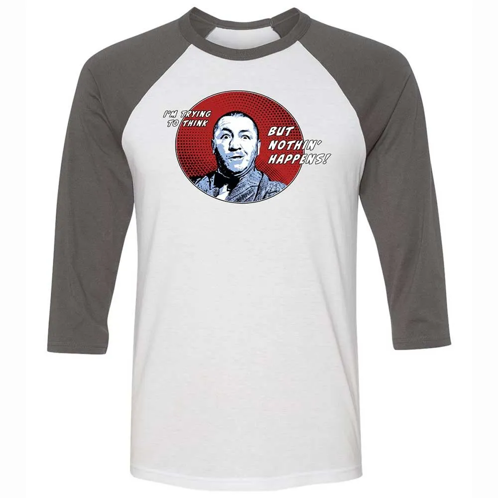 Unisex 3/4 Baseball Tee - TVNG14S4 - White/Asphalt - 2