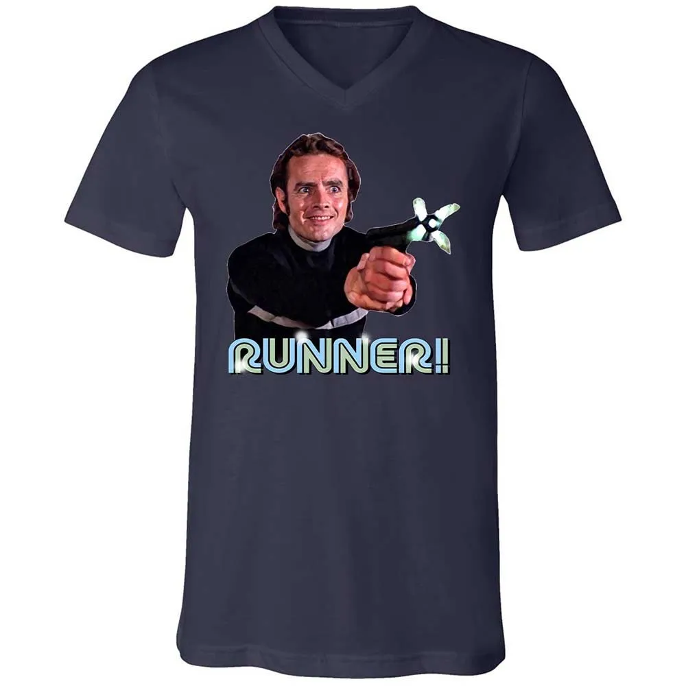 Unisex V-Neck T-Shirt - VF2DUEJH - Navy - 2