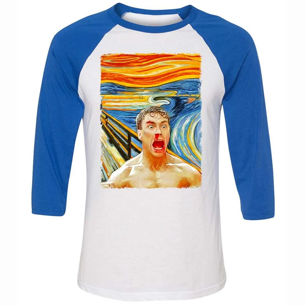 Unisex 3/4 Baseball Tee - V3KF7QZJ - White/True Royal - 10