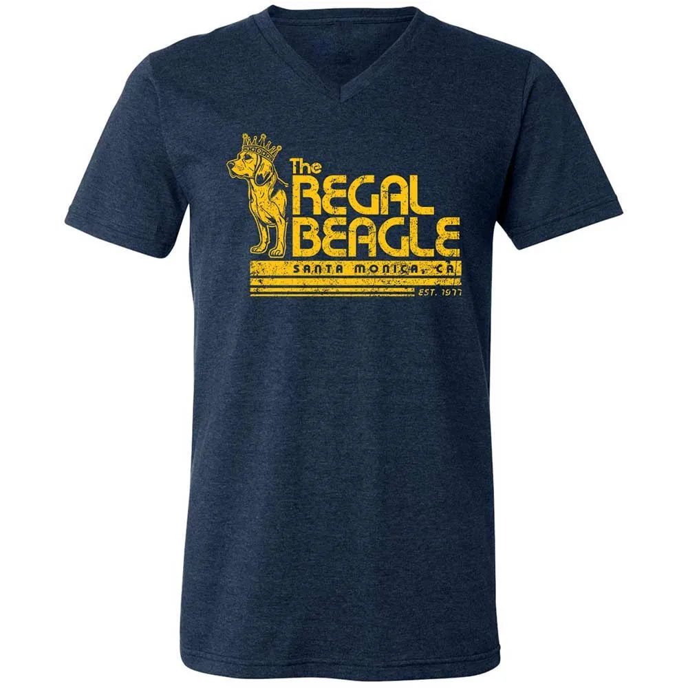 Unisex V-Neck T-Shirt - N3C58UKQ - Heather Navy - 3