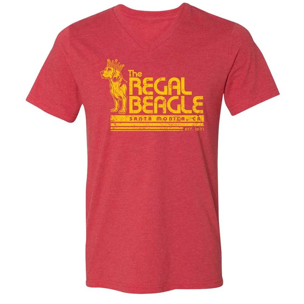 Unisex V-Neck T-Shirt - N3C58UKQ - Heather Red - 7