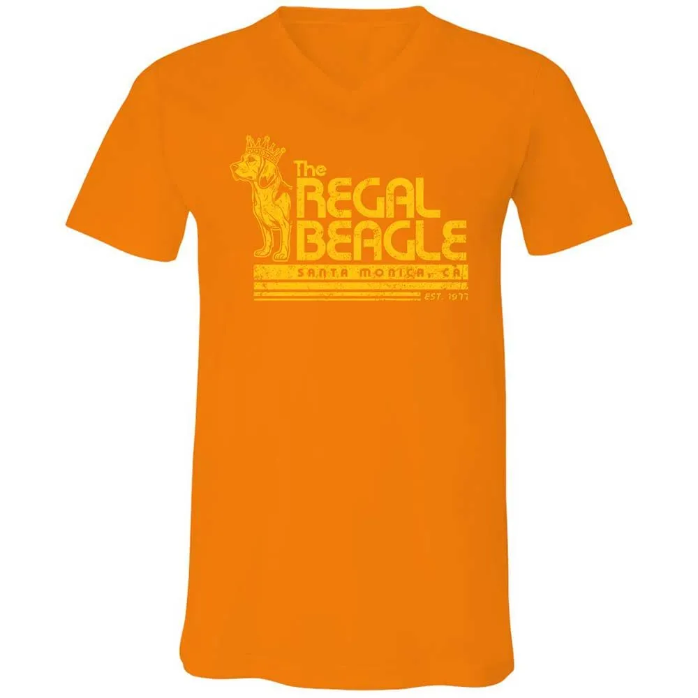 Unisex V-Neck T-Shirt - N3C58UKQ - Orange - 12