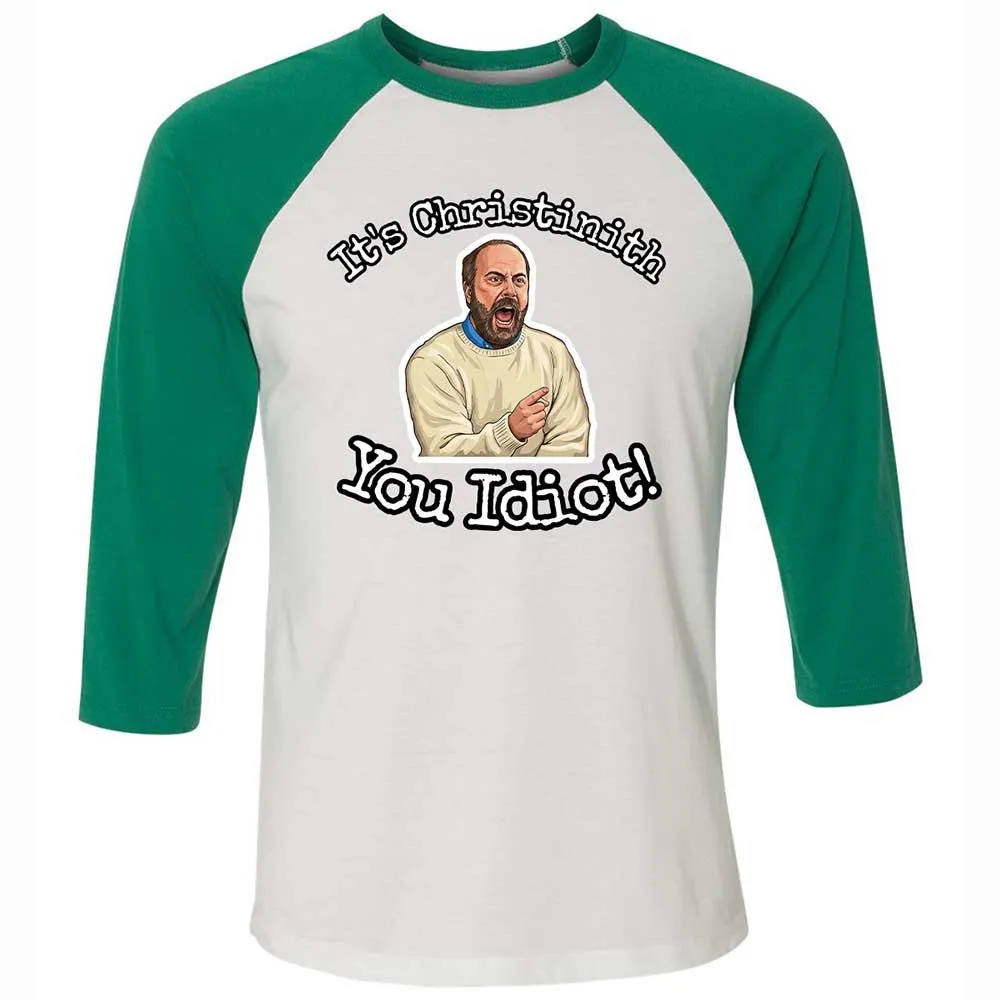 Unisex 3/4 Baseball Tee - 3BCMWN85 - White/Kelly - 6