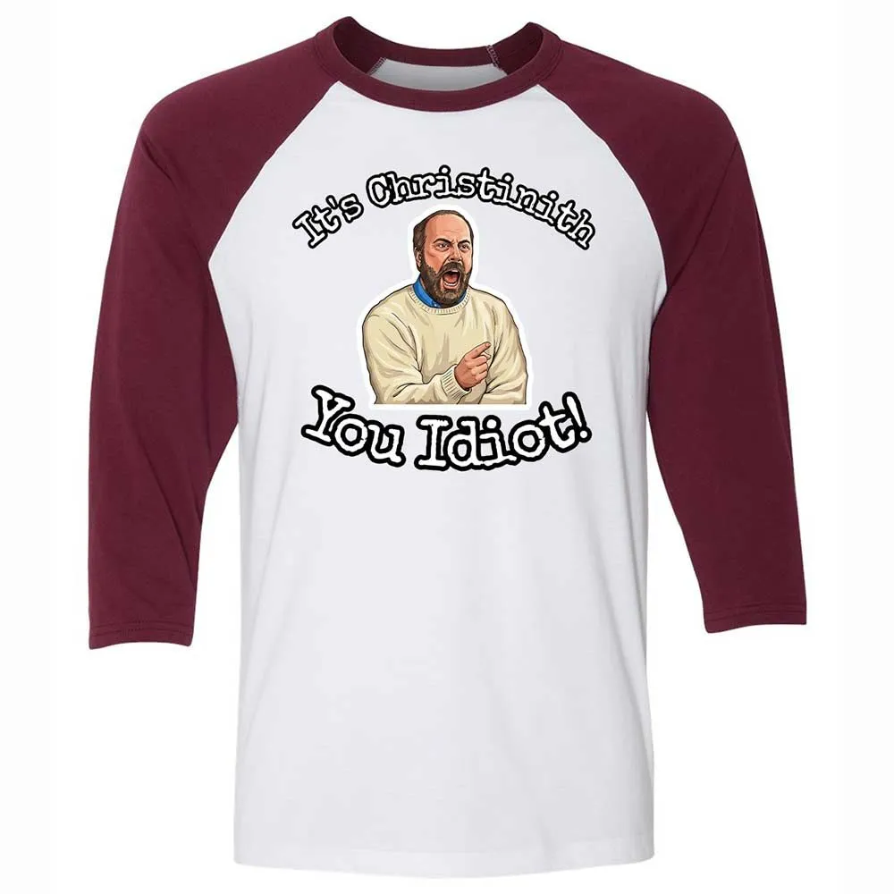 Unisex 3/4 Baseball Tee - 3BCMWN85 - White/Maroon - 7