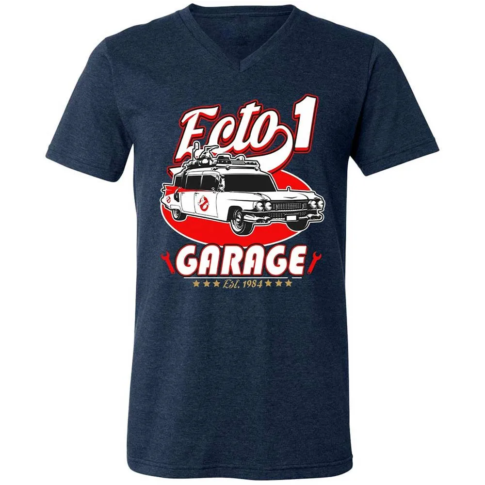 Unisex V-Neck T-Shirt - W8P63K7P - Heather Navy - 3