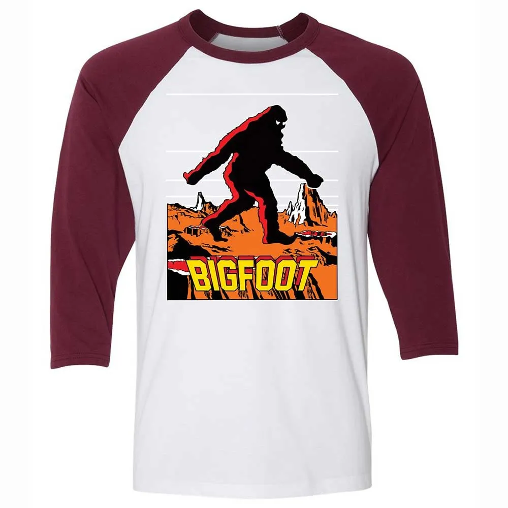 Unisex 3/4 Baseball Tee - SXU897H6 - White/Maroon - 7
