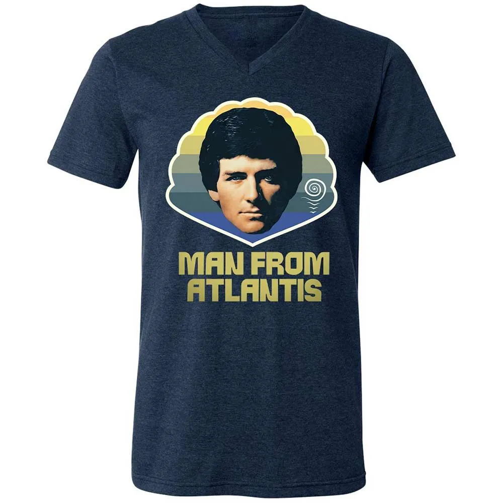 Unisex V-Neck T-Shirt - JCNPE99E - Heather Navy - 3