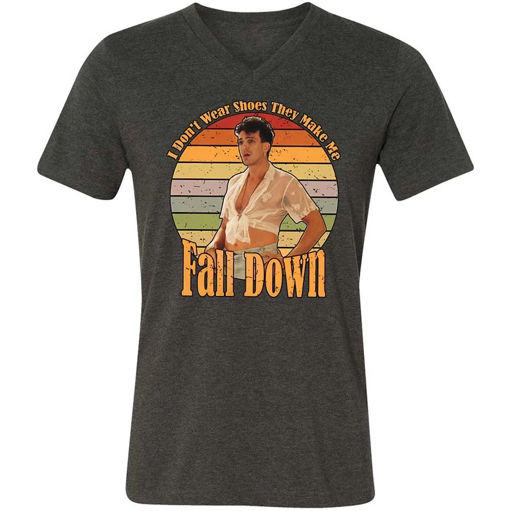 Unisex V-Neck T-Shirt - P6GA3WSP - Dark Grey Heather - 9