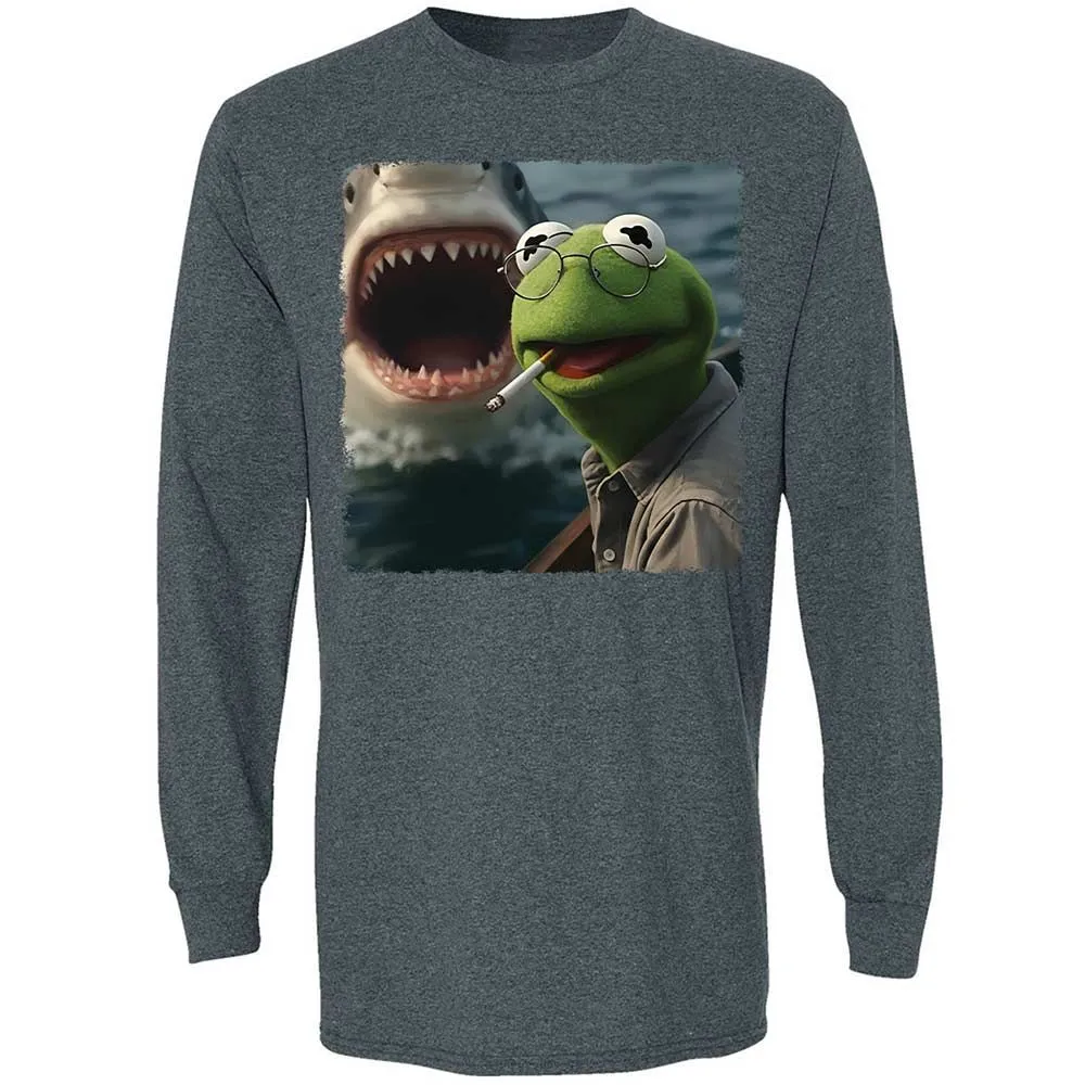 Long Sleeve T-Shirt - HNDVU18Y - Dark Heather - 5