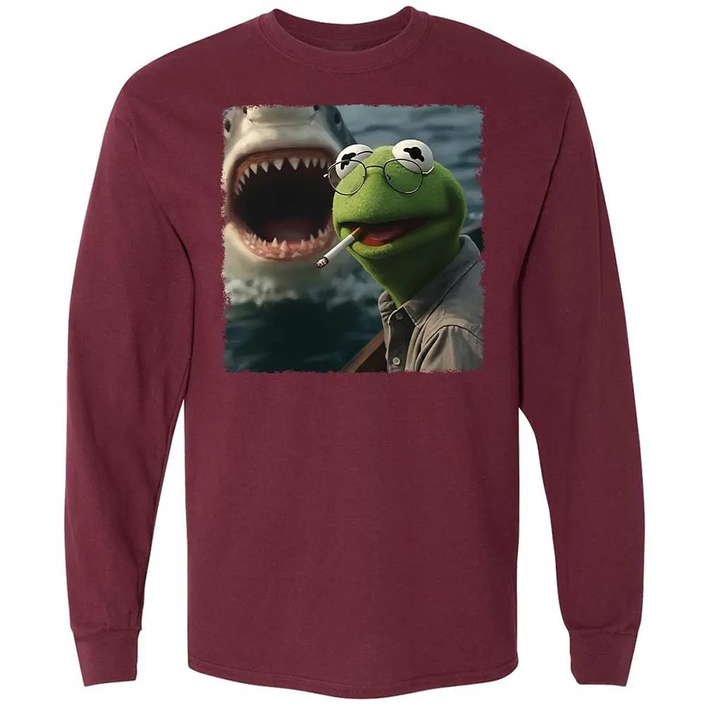 Long Sleeve T-Shirt - HNDVU18Y - Maroon - 6