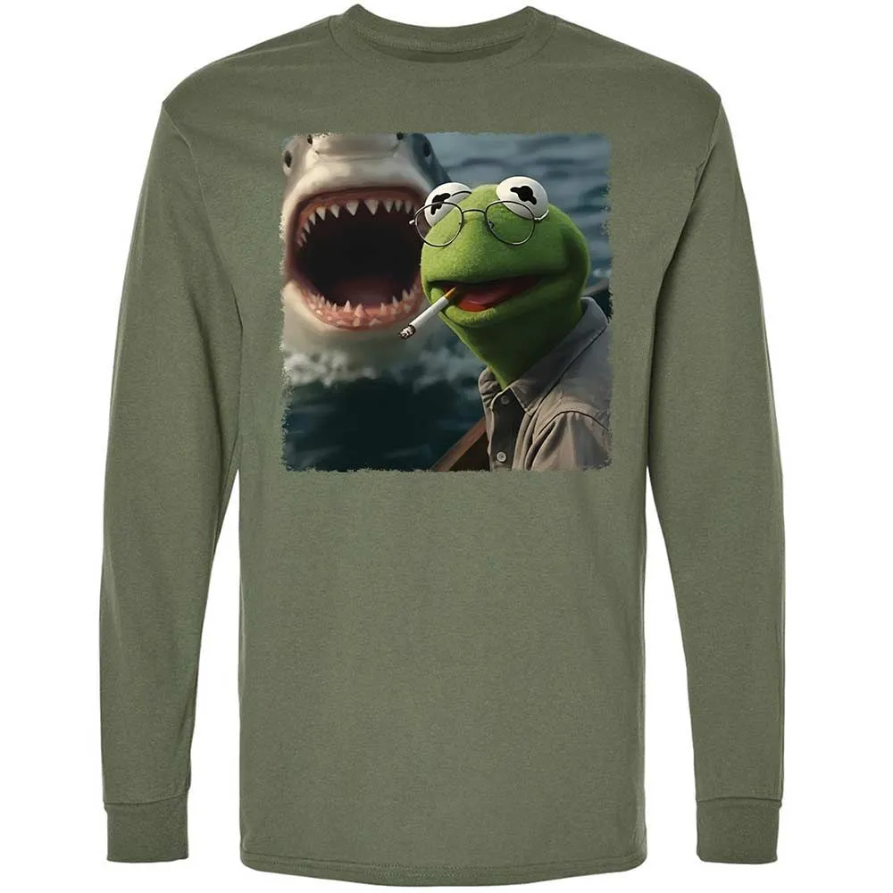 Long Sleeve T-Shirt - HNDVU18Y - Military Green - 9