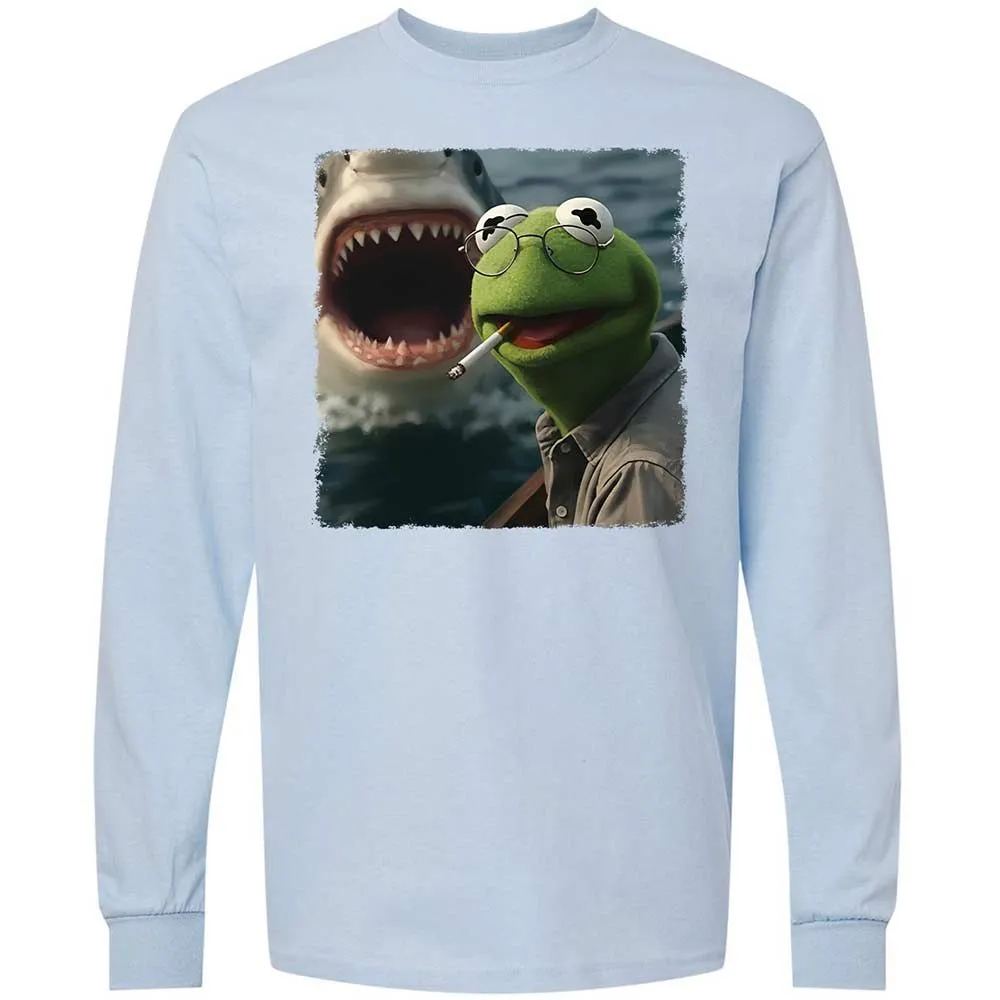 Long Sleeve T-Shirt - HNDVU18Y - Light Blue - 18