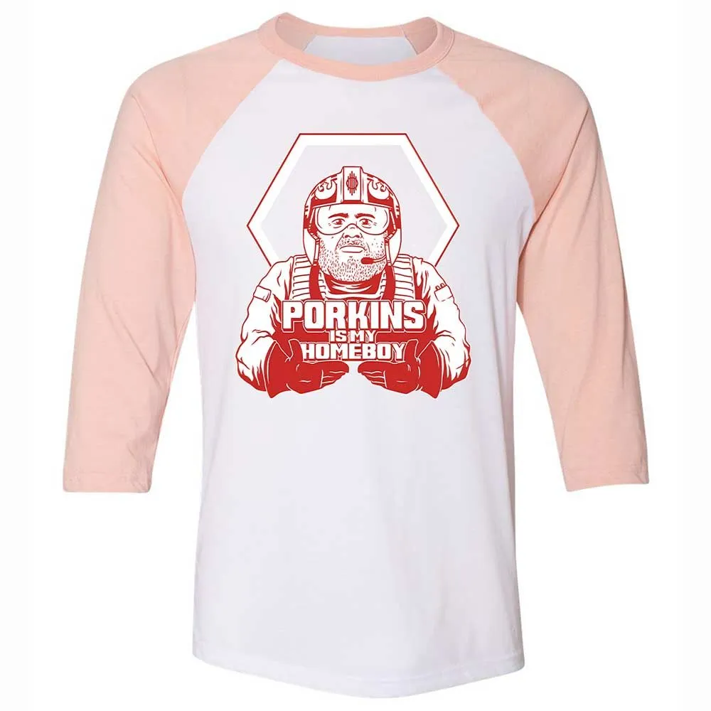 Porkins Is My Homeboy - White/Heather Peach - 5
