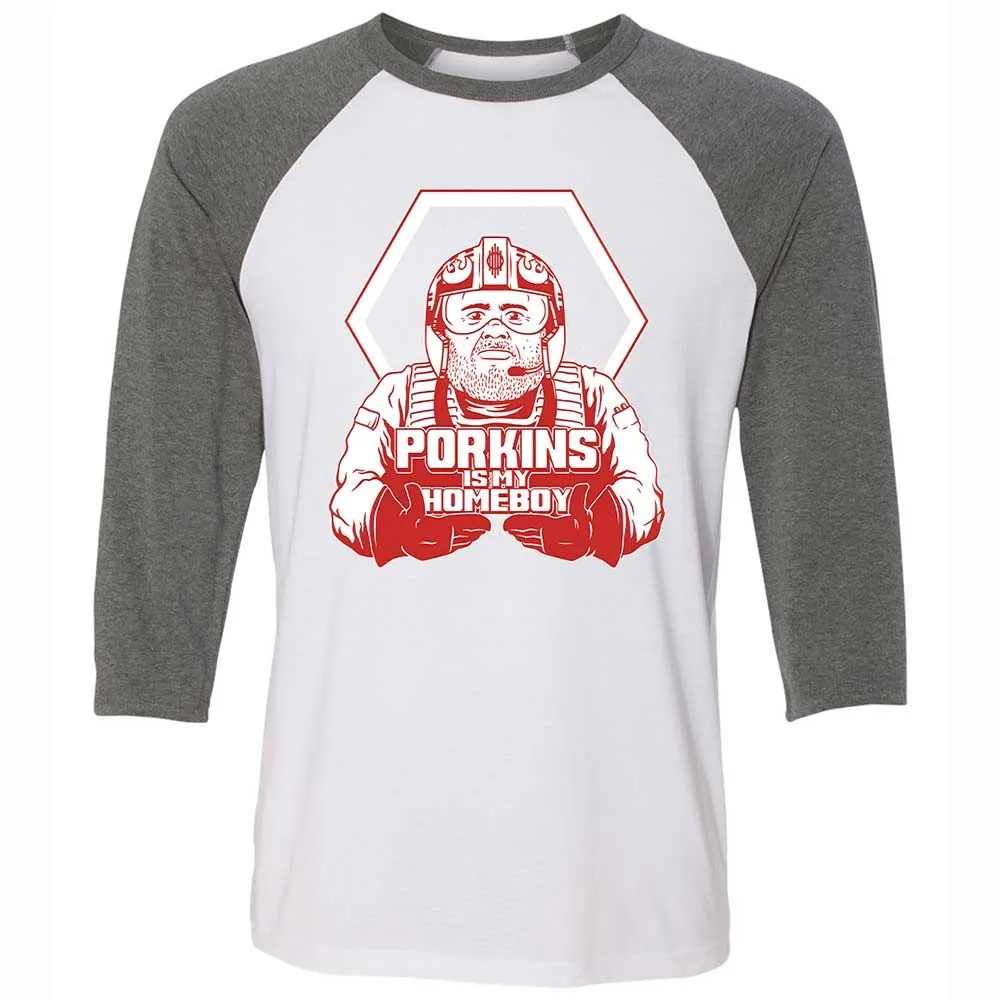 Porkins Is My Homeboy - White/Deep Heather - 11