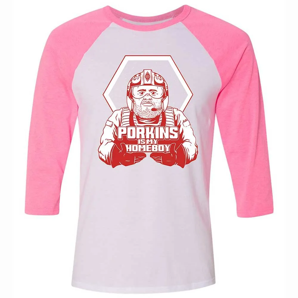 Porkins Is My Homeboy - White/Neon Pink - 12