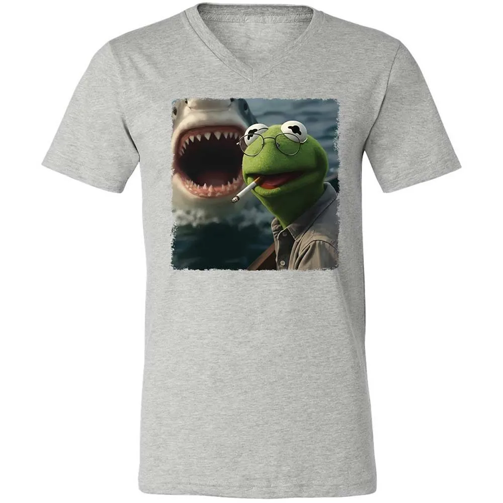 Unisex V-Neck T-Shirt - 6RWASGMF - Athletic Heather - 15