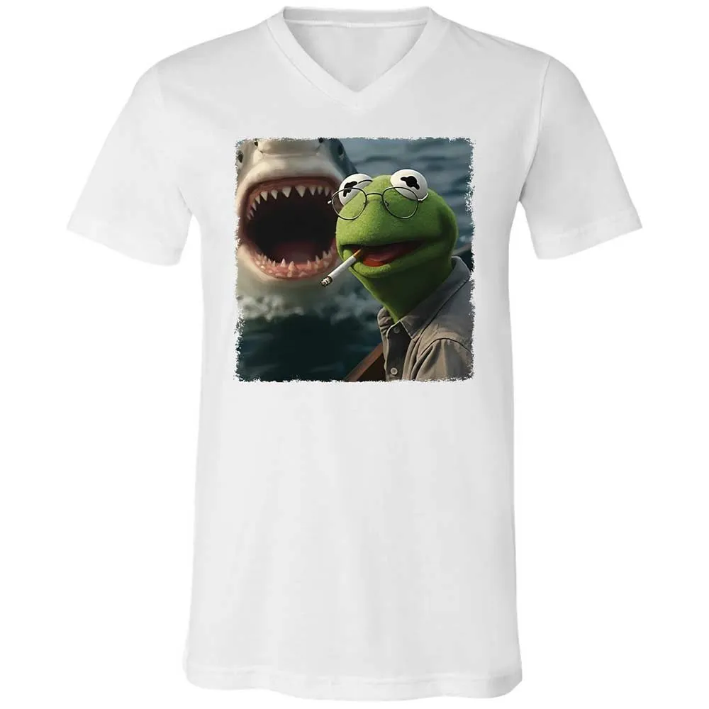 Unisex V-Neck T-Shirt - 6RWASGMF - White - 16