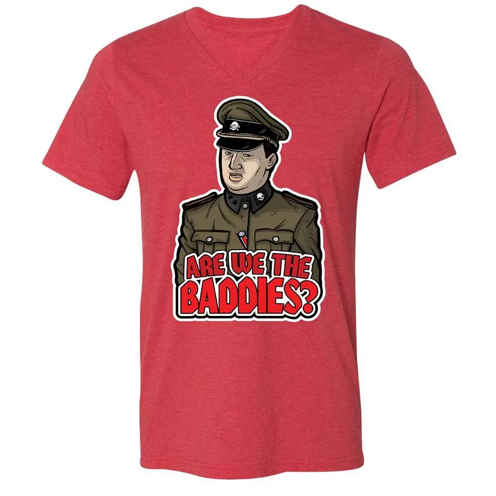 Unisex V-Neck T-Shirt - T4VSMETK - Heather Red - 7