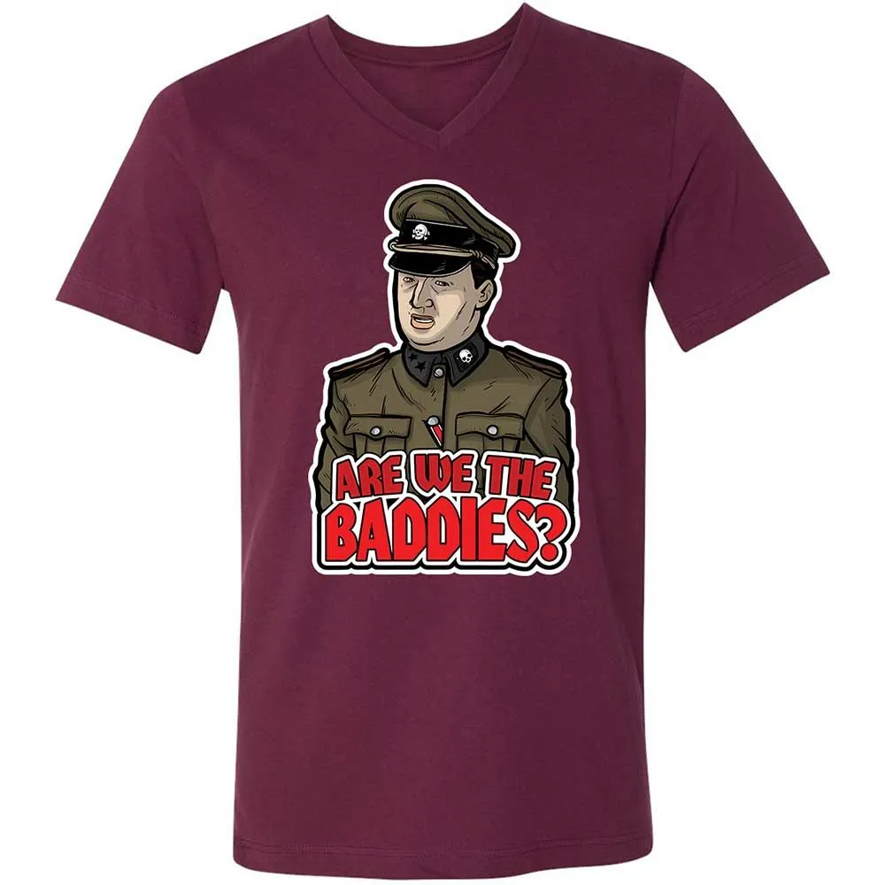 Unisex V-Neck T-Shirt - T4VSMETK - Maroon - 8