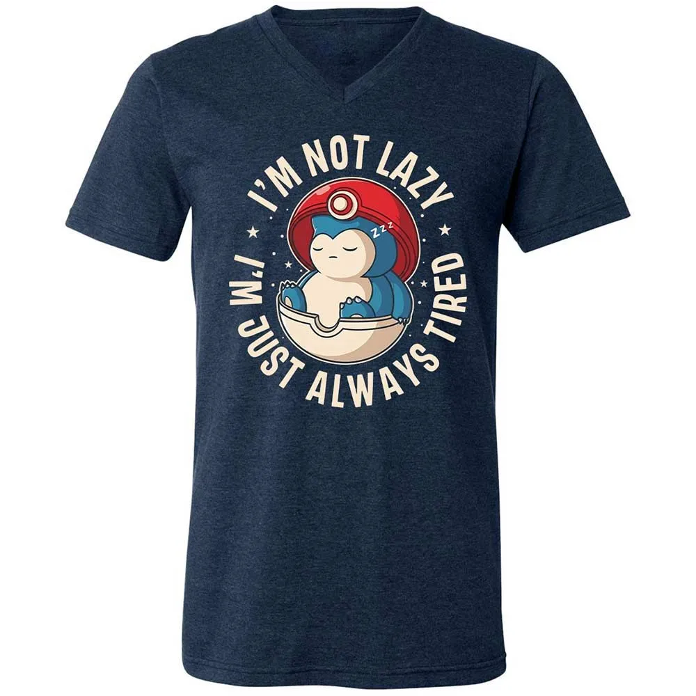 Unisex V-Neck T-Shirt - UT5T9K3M - Heather Navy - 3