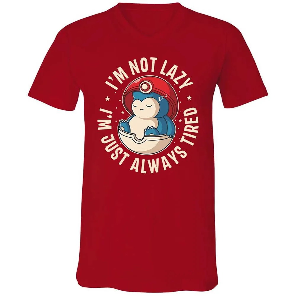 Unisex V-Neck T-Shirt - UT5T9K3M - Red - 6
