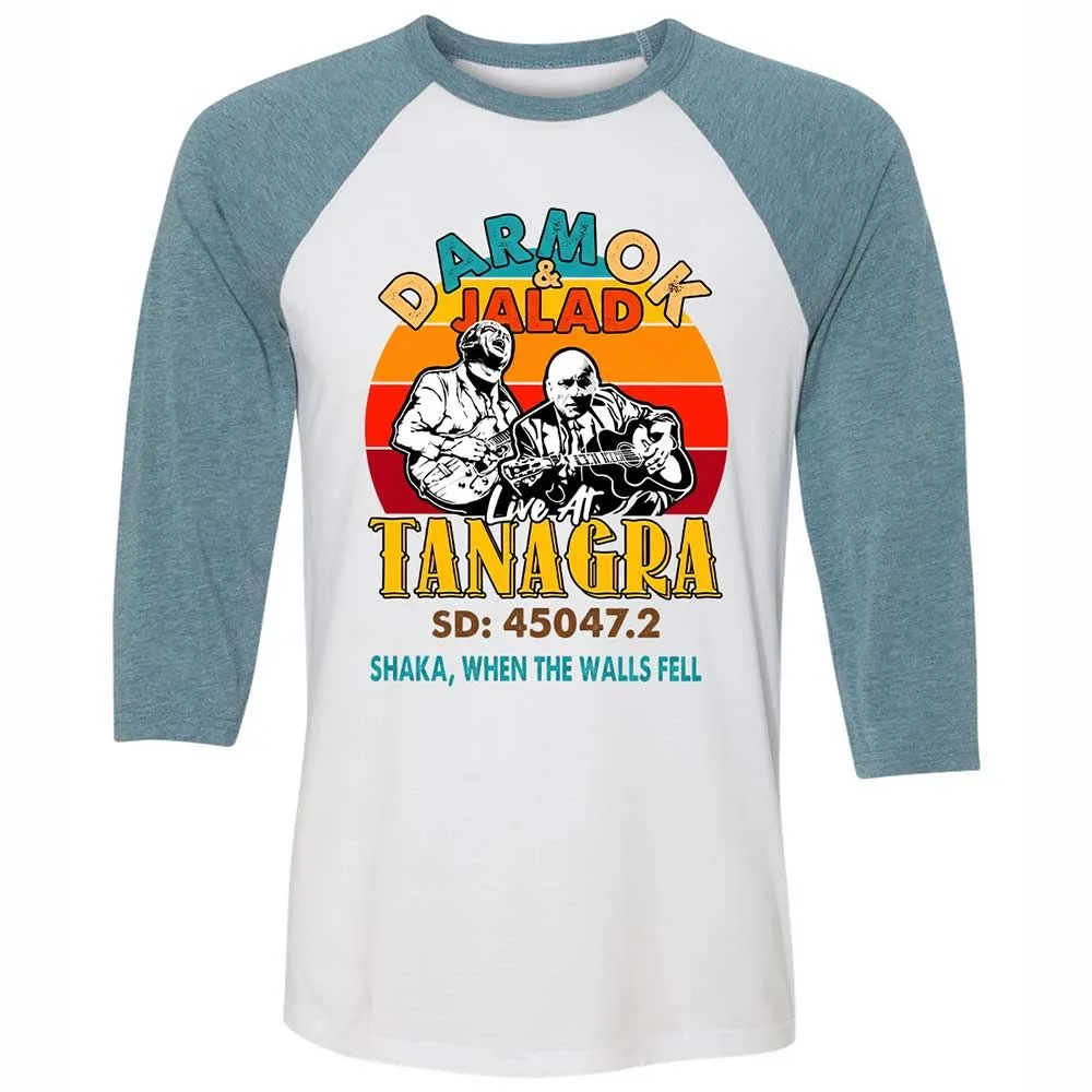 Unisex 3/4 Baseball Tee - 265KY4NY - White/Denim - 3