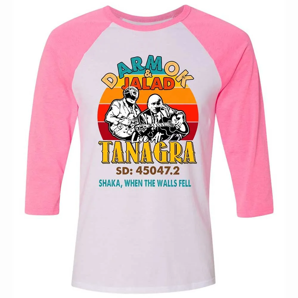 Unisex 3/4 Baseball Tee - 265KY4NY - White/Neon Pink - 12