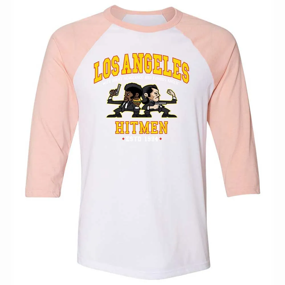 Unisex 3/4 Baseball Tee - ASYTH1AX - White/Heather Peach - 5