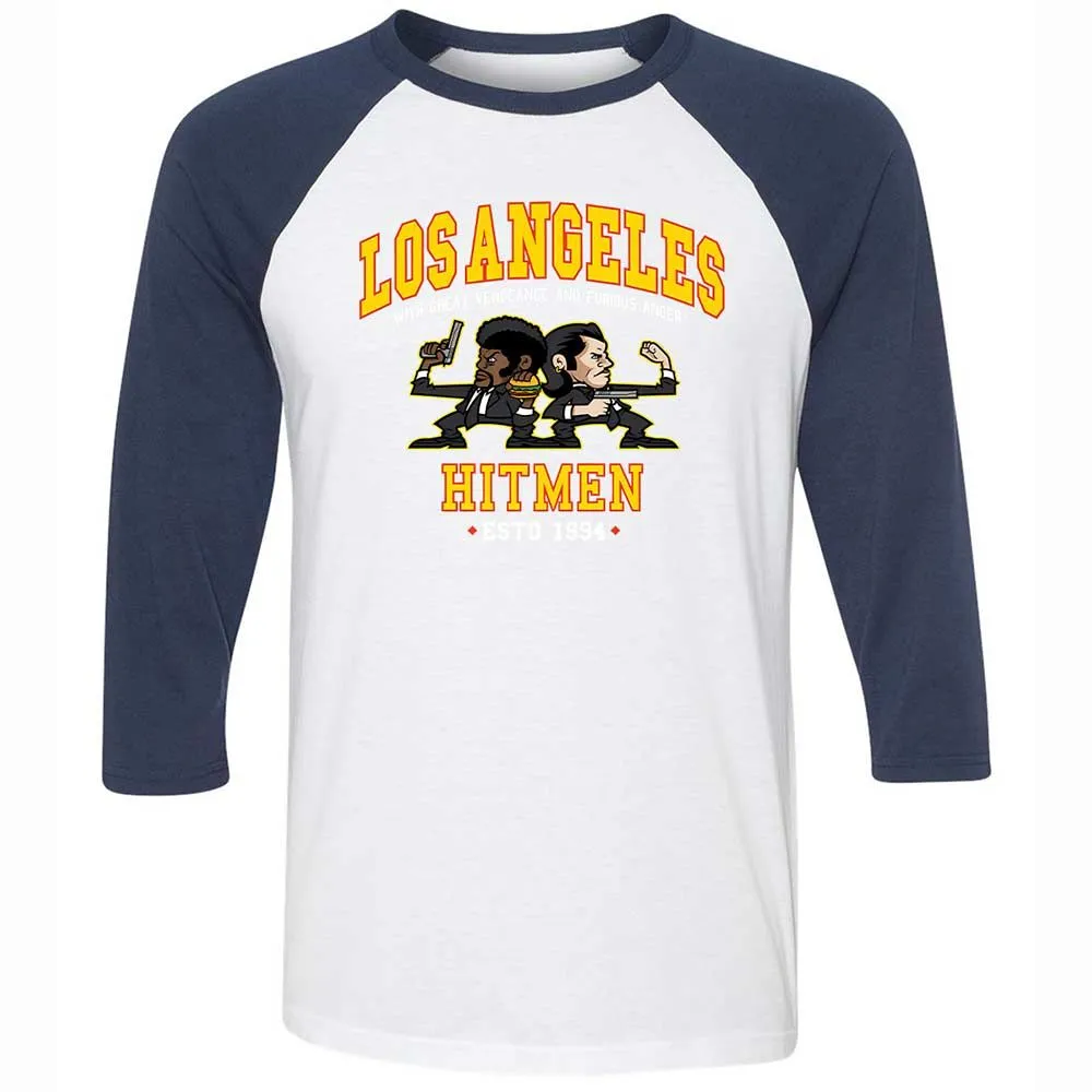 Unisex 3/4 Baseball Tee - ASYTH1AX - White/Navy - 8