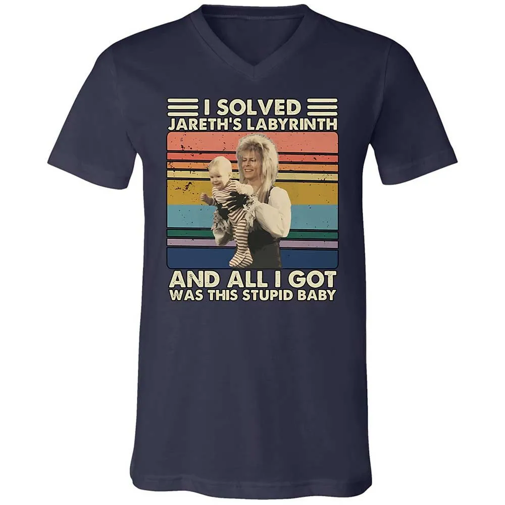 Unisex V-Neck T-Shirt - BZP1K3J1 - Navy - 2
