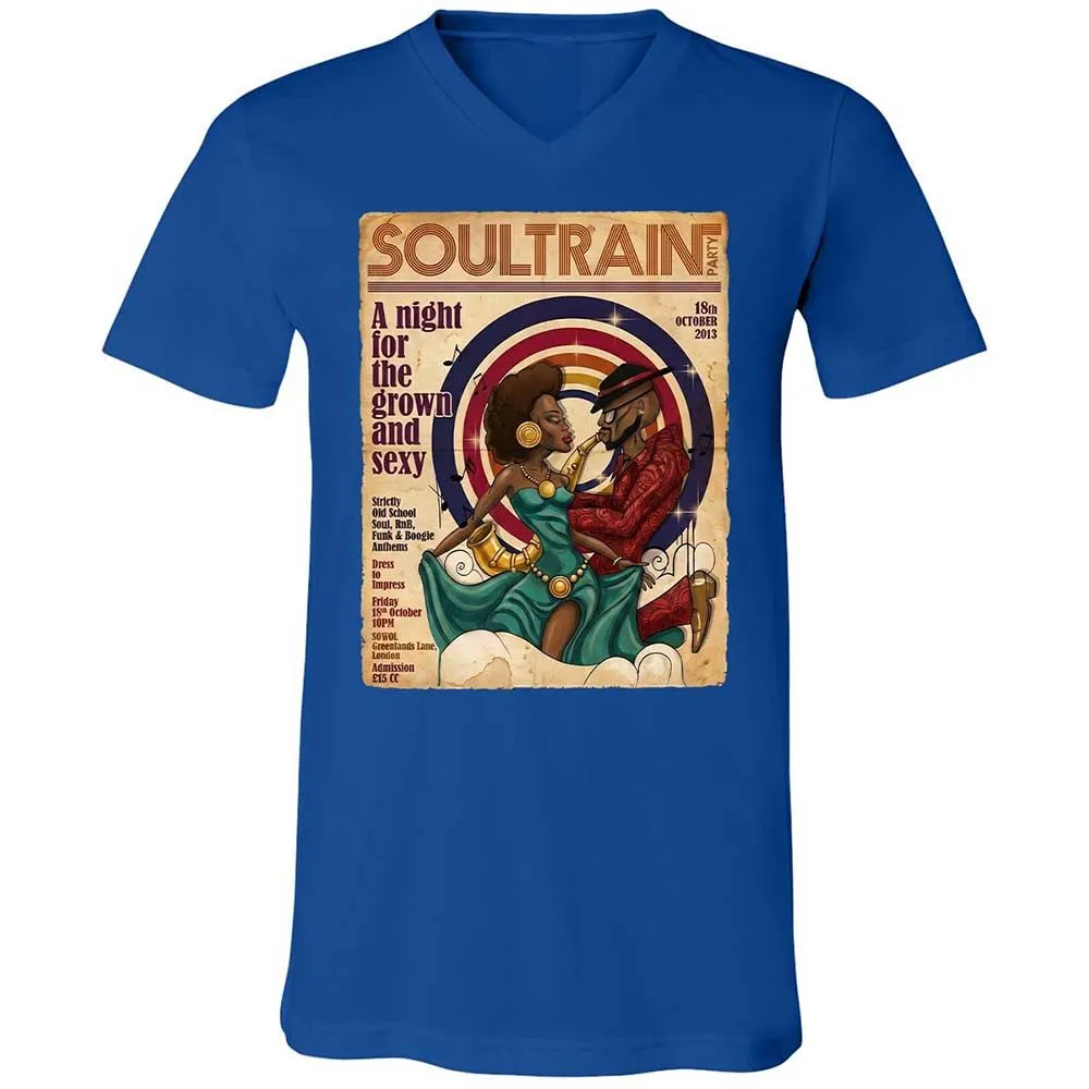 Unisex V-Neck T-Shirt - H2P2D4DT - True Royal - 4