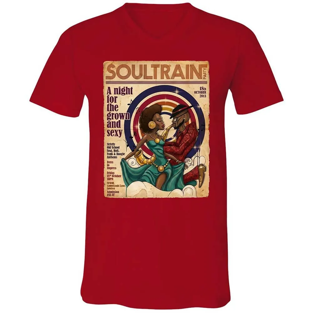 Unisex V-Neck T-Shirt - H2P2D4DT - Red - 6