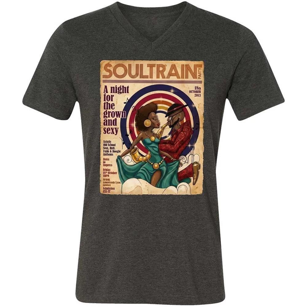 Unisex V-Neck T-Shirt - H2P2D4DT - Dark Grey Heather - 9