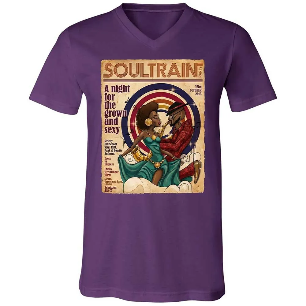 Unisex V-Neck T-Shirt - H2P2D4DT - Team Purple - 10