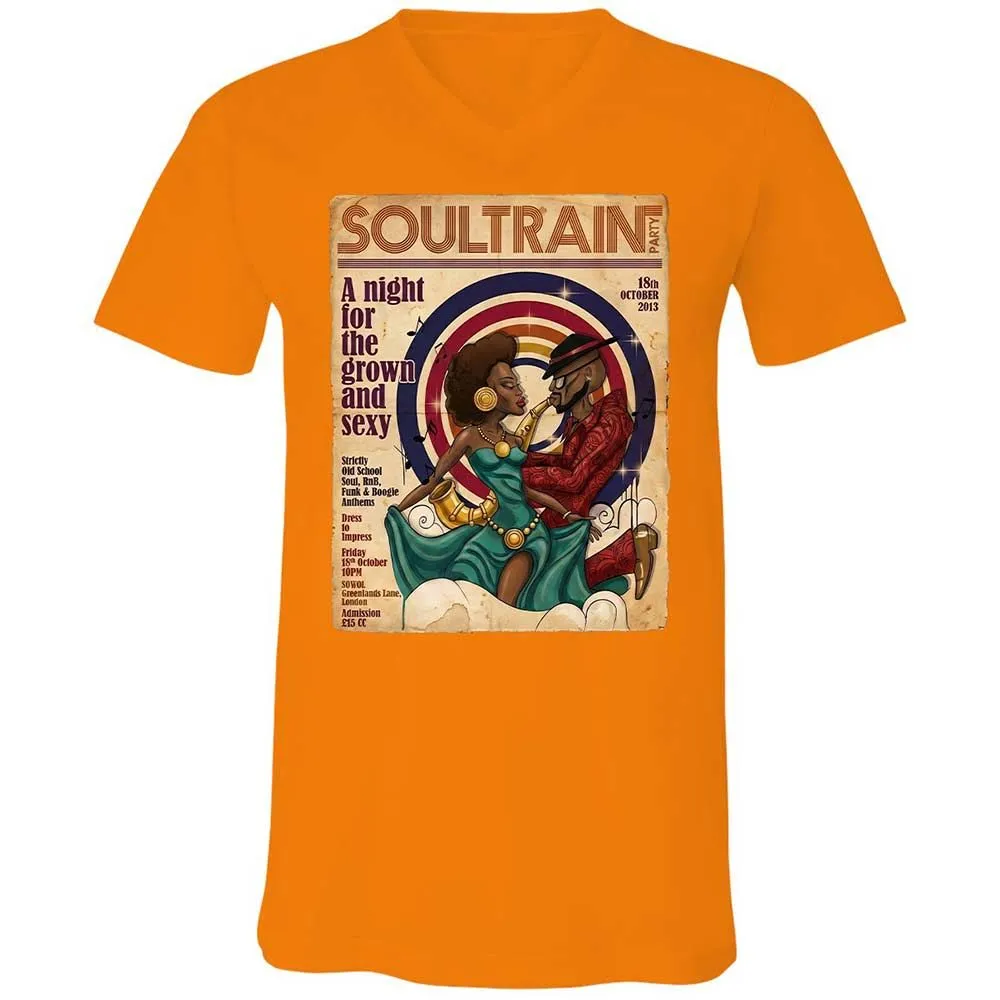 Unisex V-Neck T-Shirt - H2P2D4DT - Orange - 12