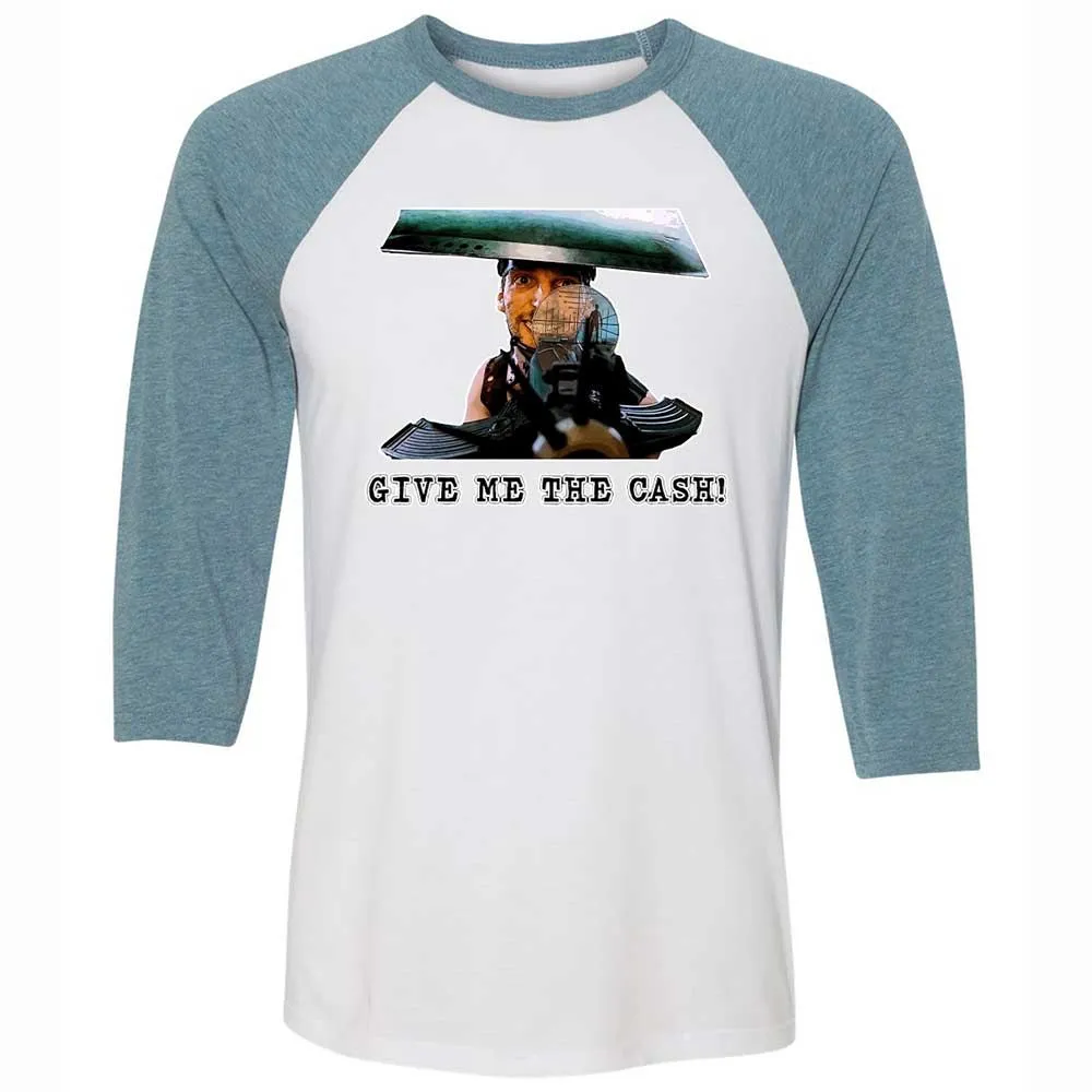 Unisex 3/4 Baseball Tee - SJ6A9B51 - White/Denim - 3