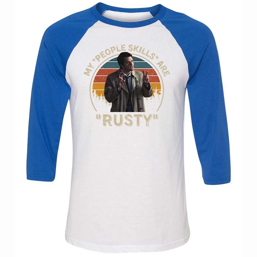 Unisex 3/4 Baseball Tee - J7MQ6F35 - White/True Royal - 10