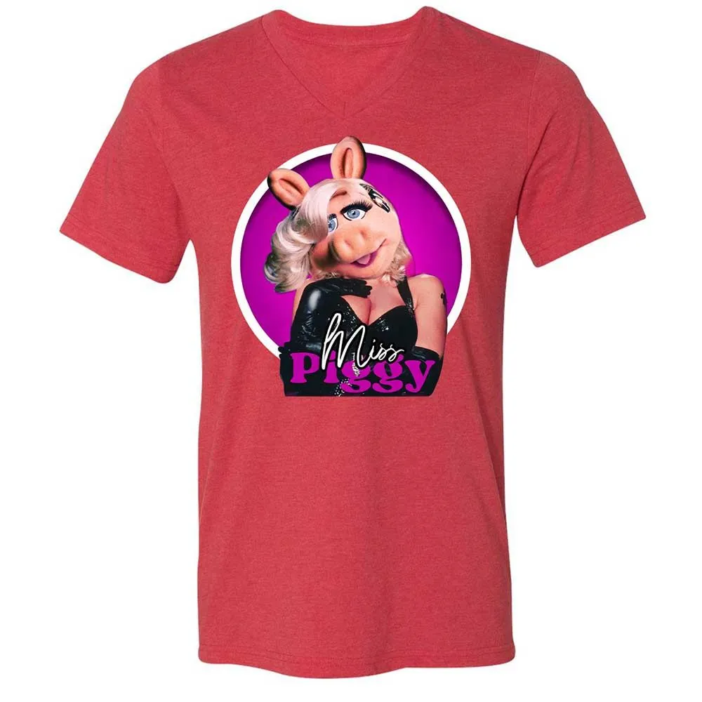 Unisex V-Neck T-Shirt - 8G4XCMEK - Heather Red - 7